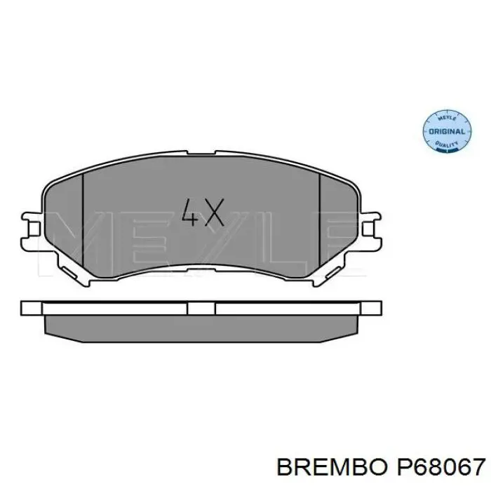 Гальмівні колодки Brembo P68067 ціна, від 37.43 USD
