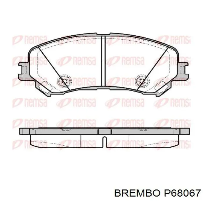 Купити P68067 Brembo Колодки гальмівні передні, дискові