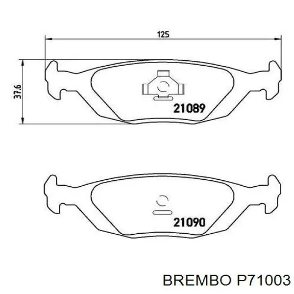 Задні гальмівні колодки Brembo P71003 ціна, від 17.72 USD