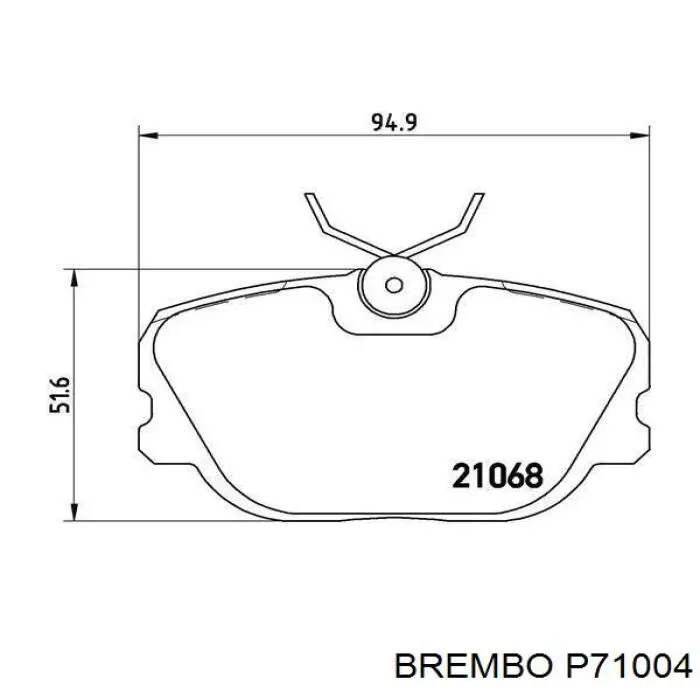 P71004 Brembo колодки гальмівні передні, дискові