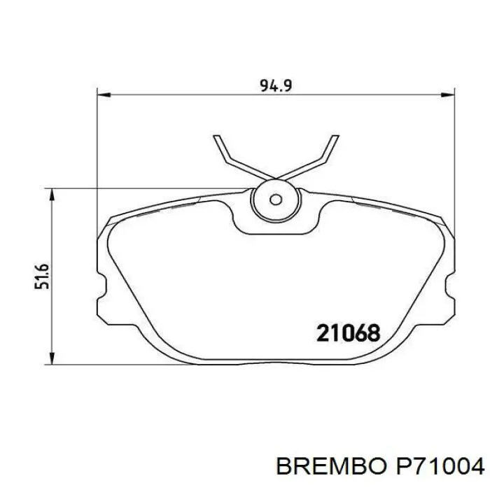 Колодки гальмівні передні, дискові P71004 Brembo