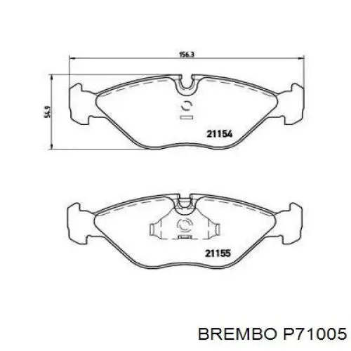 Тормозні колодки Brembo P71005