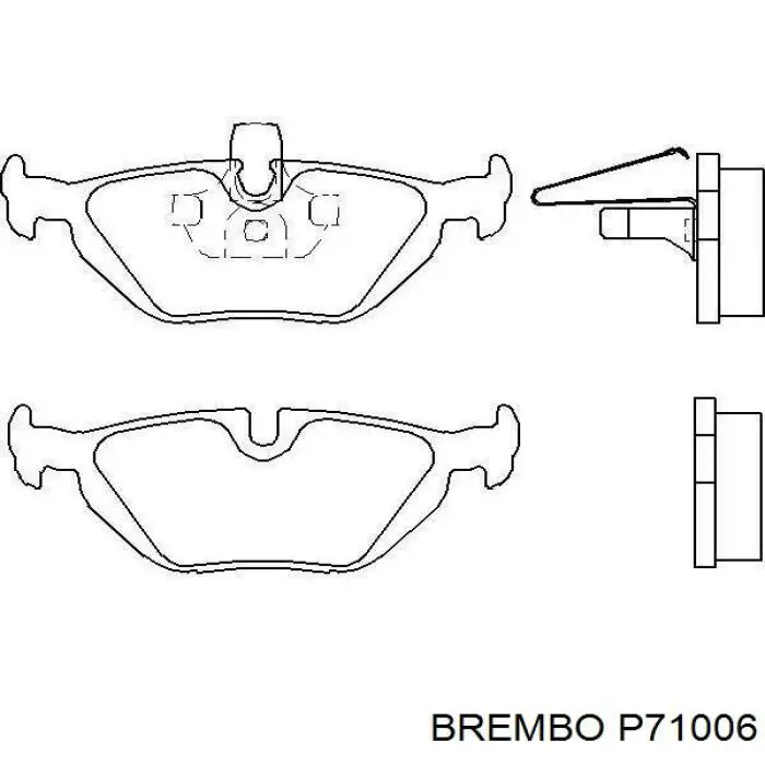 Купити P71006 Brembo Задні колодки