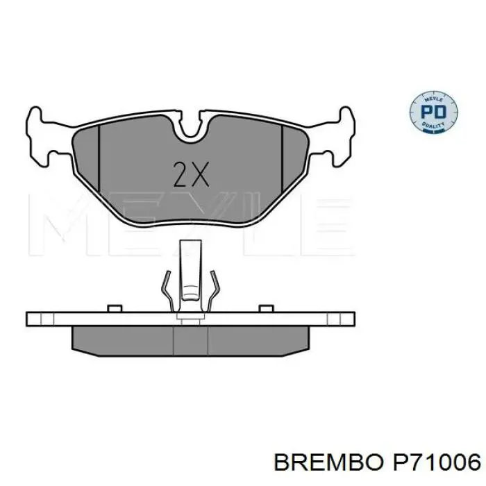 Задні гальмівні колодки P71006 Brembo