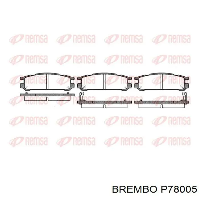 Купити P78005 Brembo Задні колодки