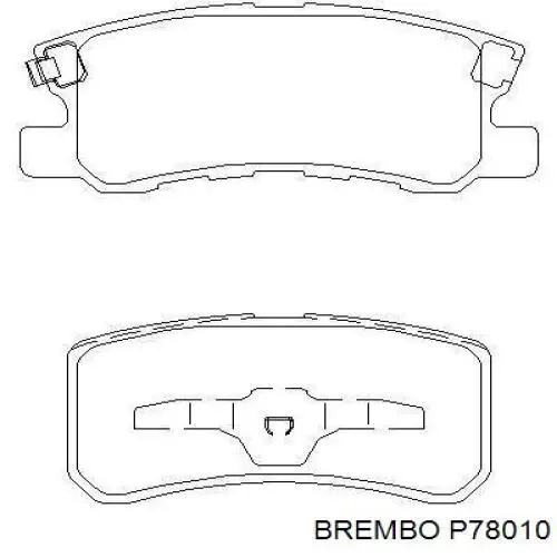 Купити P78010 Brembo Колодки гальмівні передні, дискові
