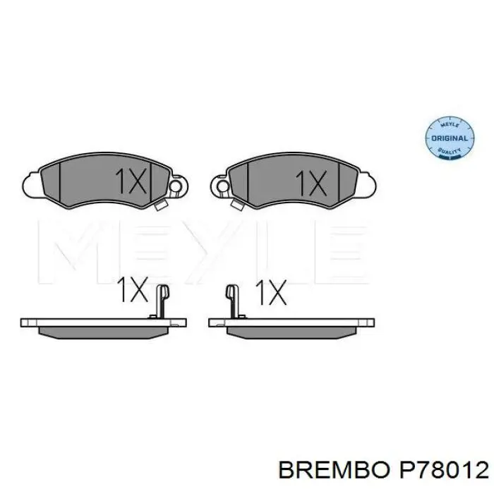 Передні тормозні колодки P78012 Brembo