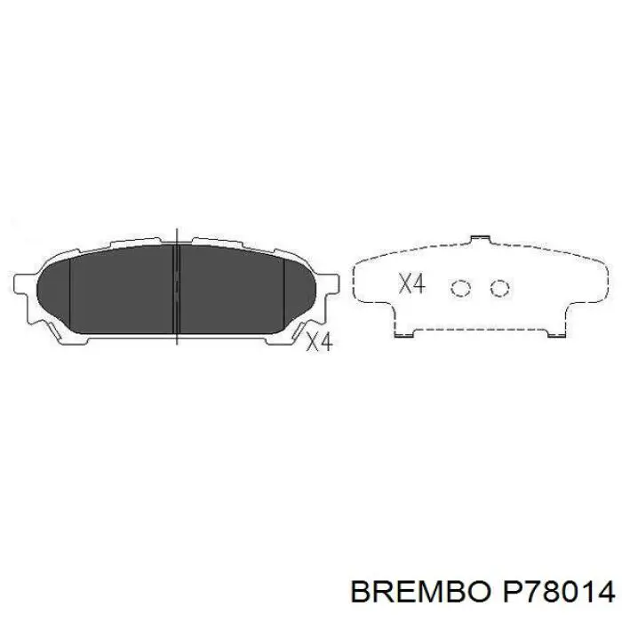Задні гальмівні колодки P78014 Brembo