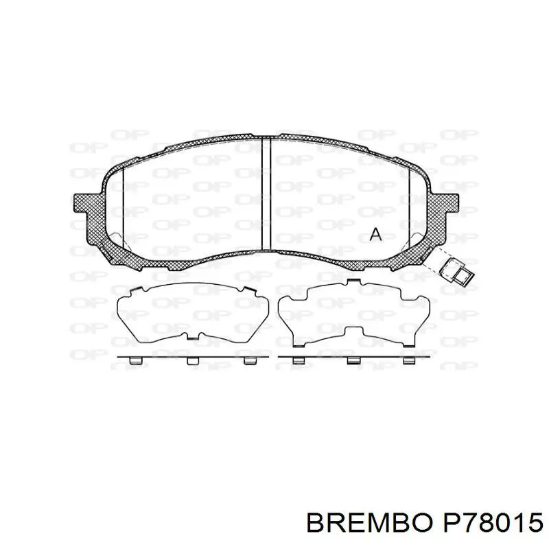 Передні тормозні колодки P78015 Brembo