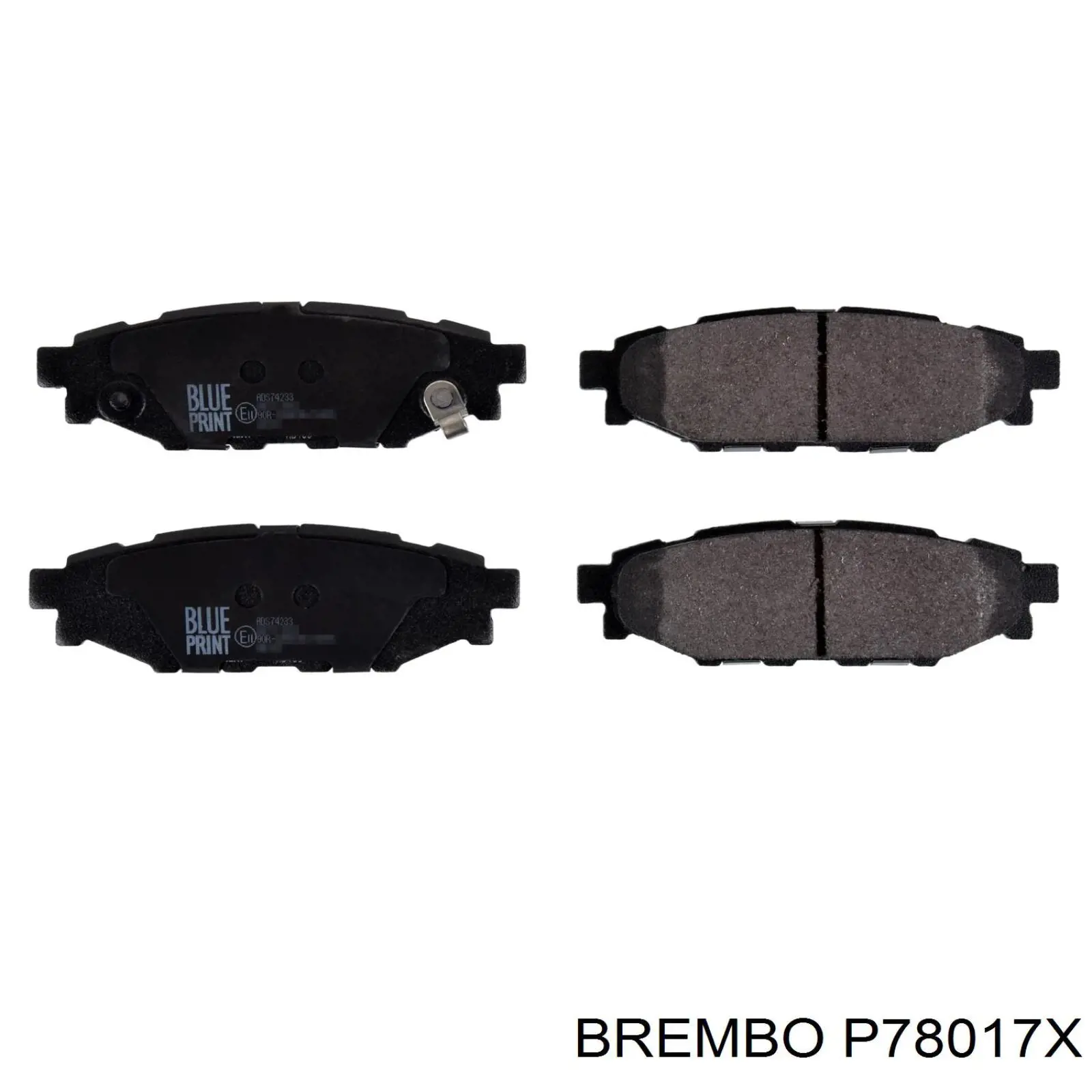 Колодки гальмівні передні, дискові P78017X Brembo