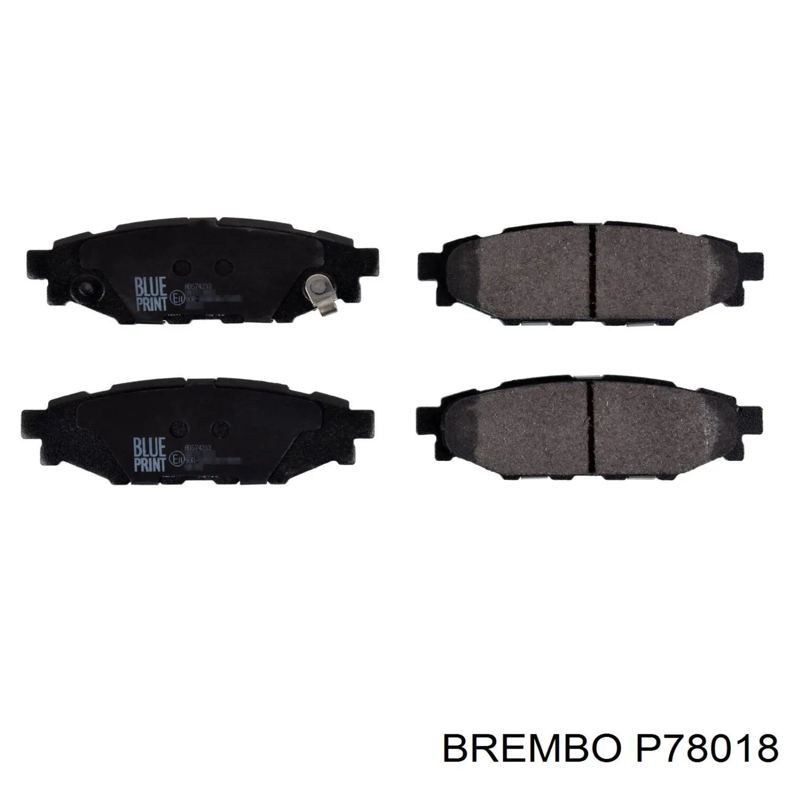 P78018 Brembo колодки гальмові задні, дискові