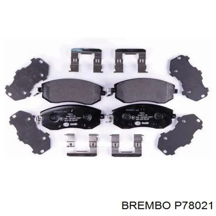P78021 Brembo колодки гальмівні передні, дискові