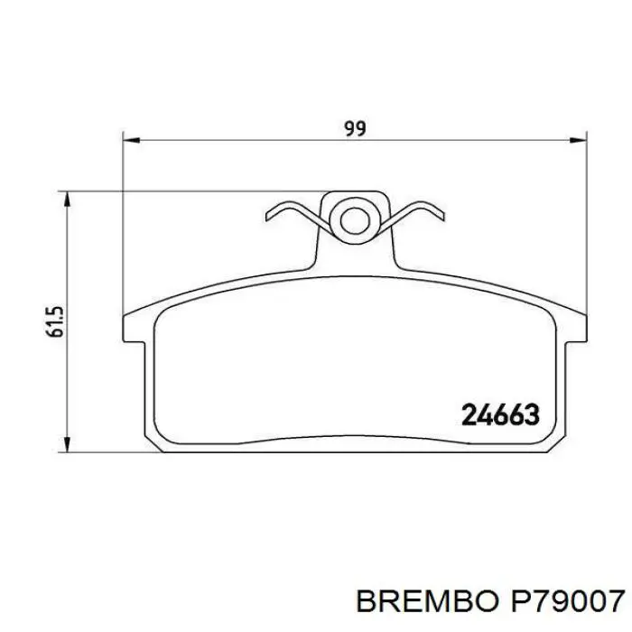 Колодки гальмові задні, дискові P79007 Brembo