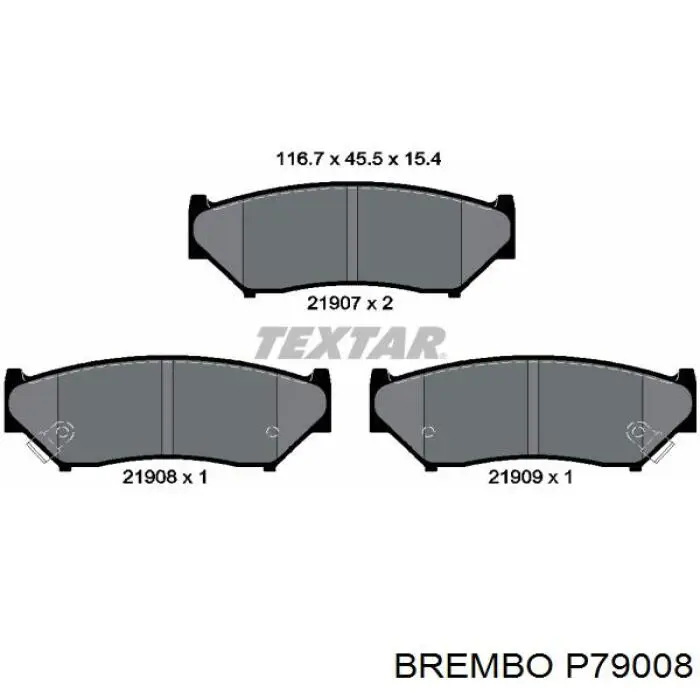 Передні тормозні колодки P79008 Brembo