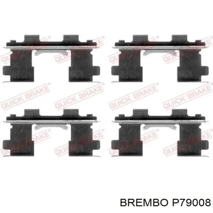 P79008 Brembo колодки гальмівні передні, дискові
