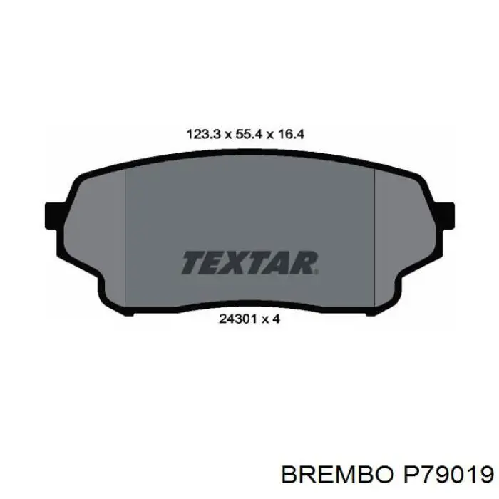 P79019 Brembo колодки гальмівні передні, дискові