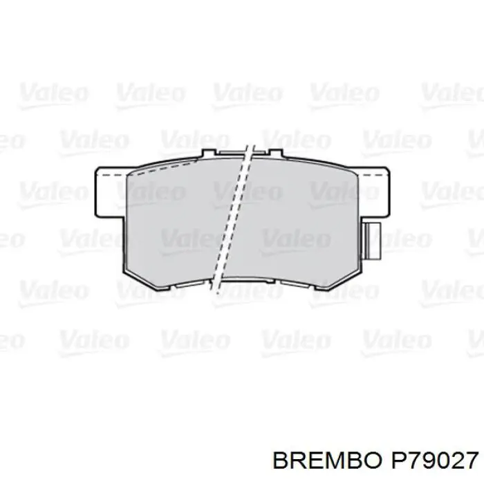 P79027 Brembo Колодки гальмівні задні, дискові