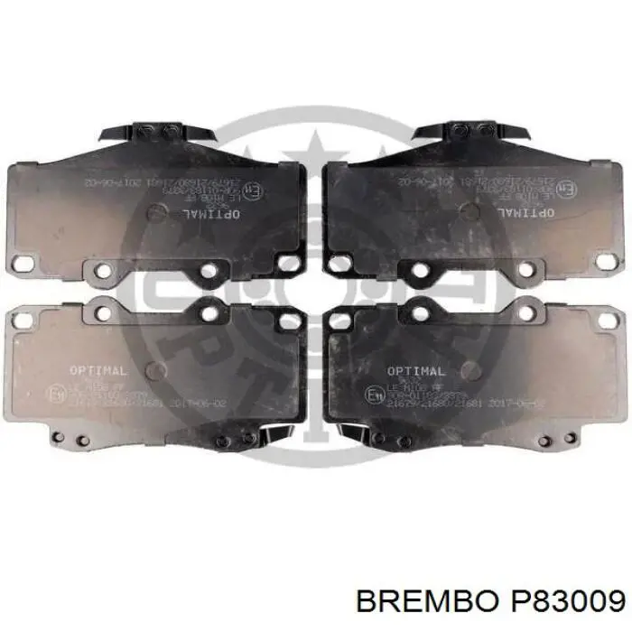 Купити P83009 Brembo Колодки гальмівні передні, дискові