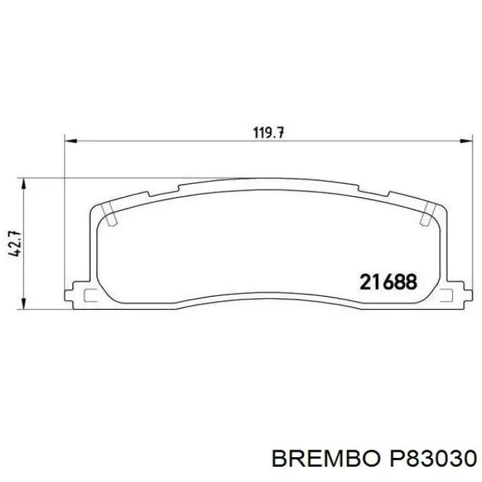 P83030 Brembo Колодки гальмівні задні, дискові