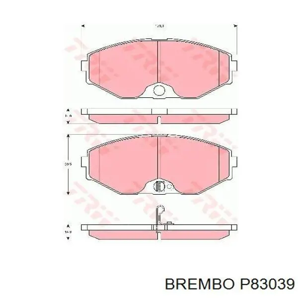 P83039 Brembo Передні гальмівні колодки