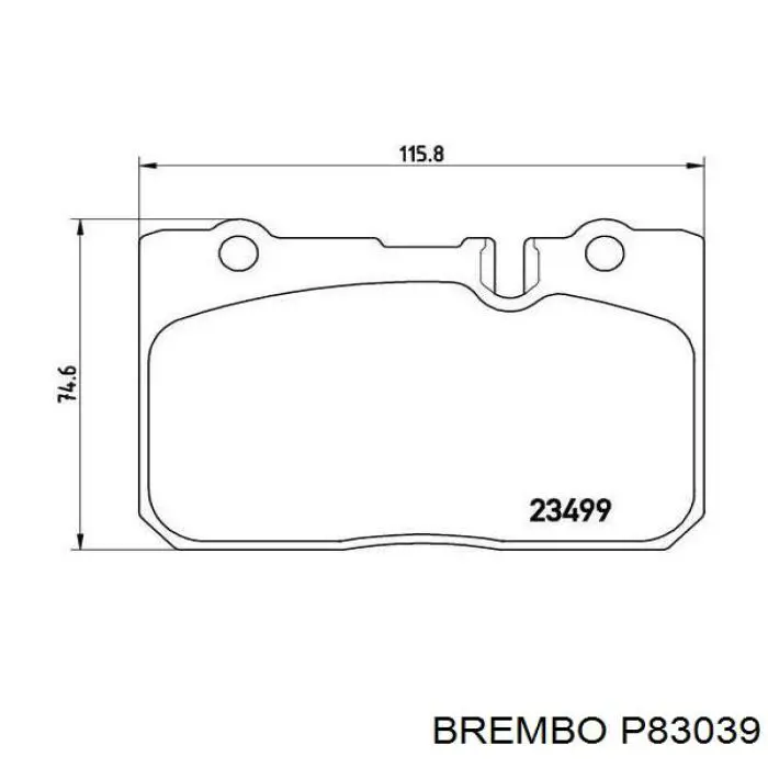 Купити P83039 Brembo Колодки гальмівні передні, дискові