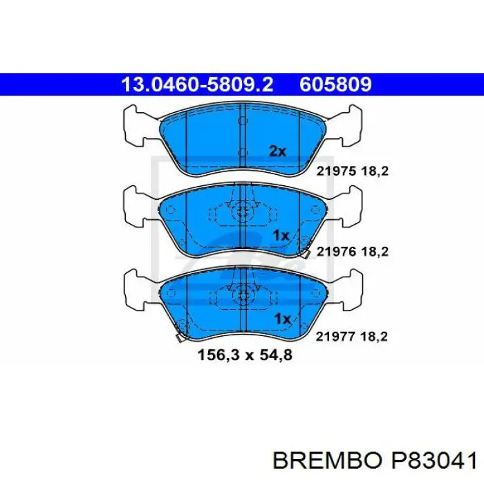 Тормозні колодки Brembo P83041
