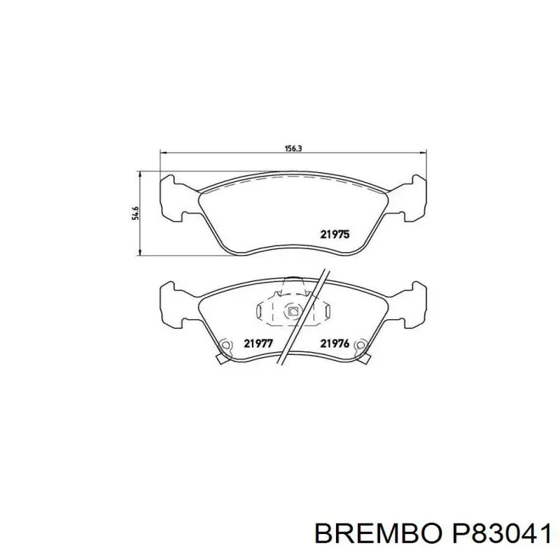 Купити P83041 Brembo Колодки гальмівні передні, дискові