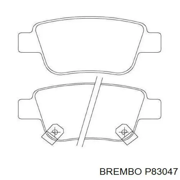 Задні гальмівні колодки P83047 Brembo