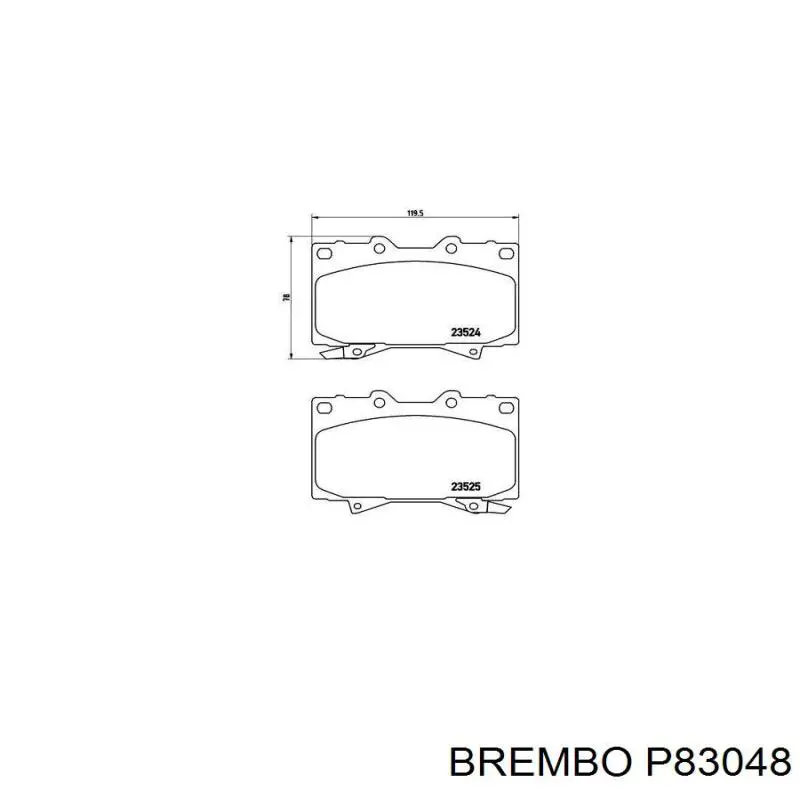 Купити P83048 Brembo Колодки гальмівні передні, дискові