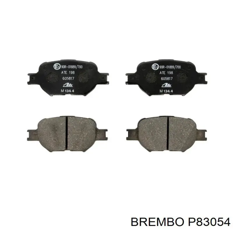 P83054 Brembo колодки гальмівні передні, дискові