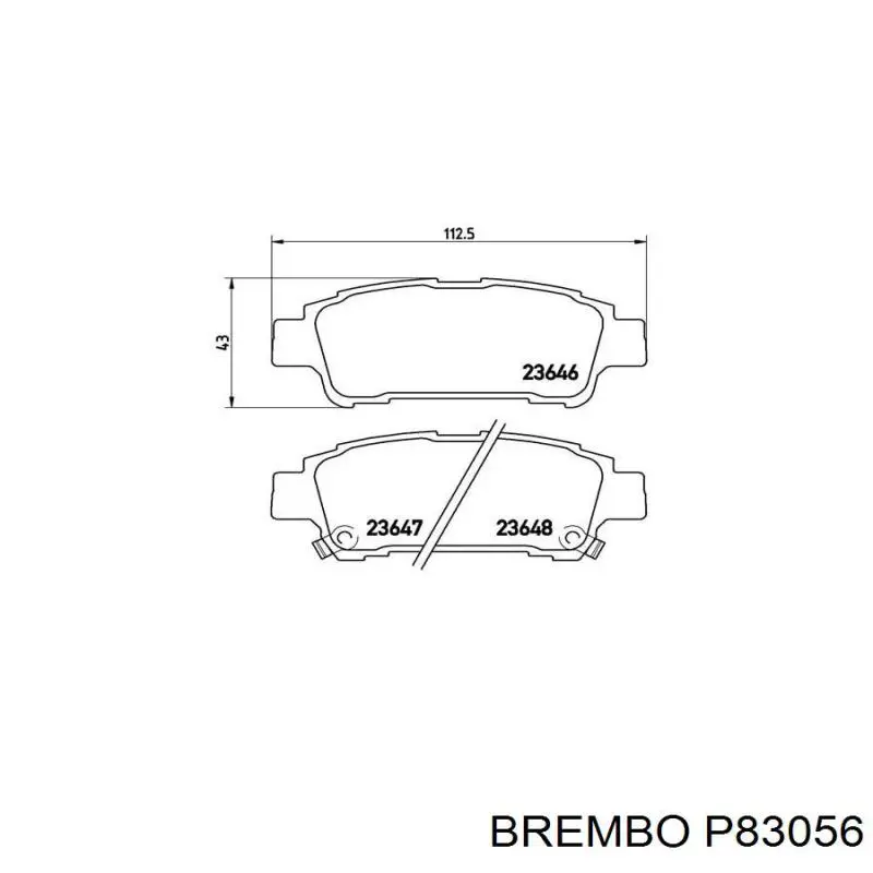 Задні гальмівні колодки Brembo P83056 ціна, від 19.02 USD
