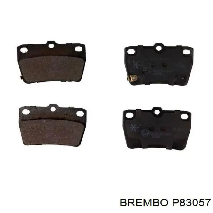 P83057 Brembo колодки гальмові задні, дискові