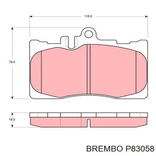 Гальмівні колодки Brembo P83058 ціна, від 31.37 USD