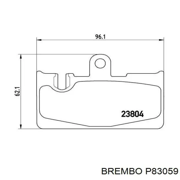 P83059 Brembo колодки гальмові задні, дискові