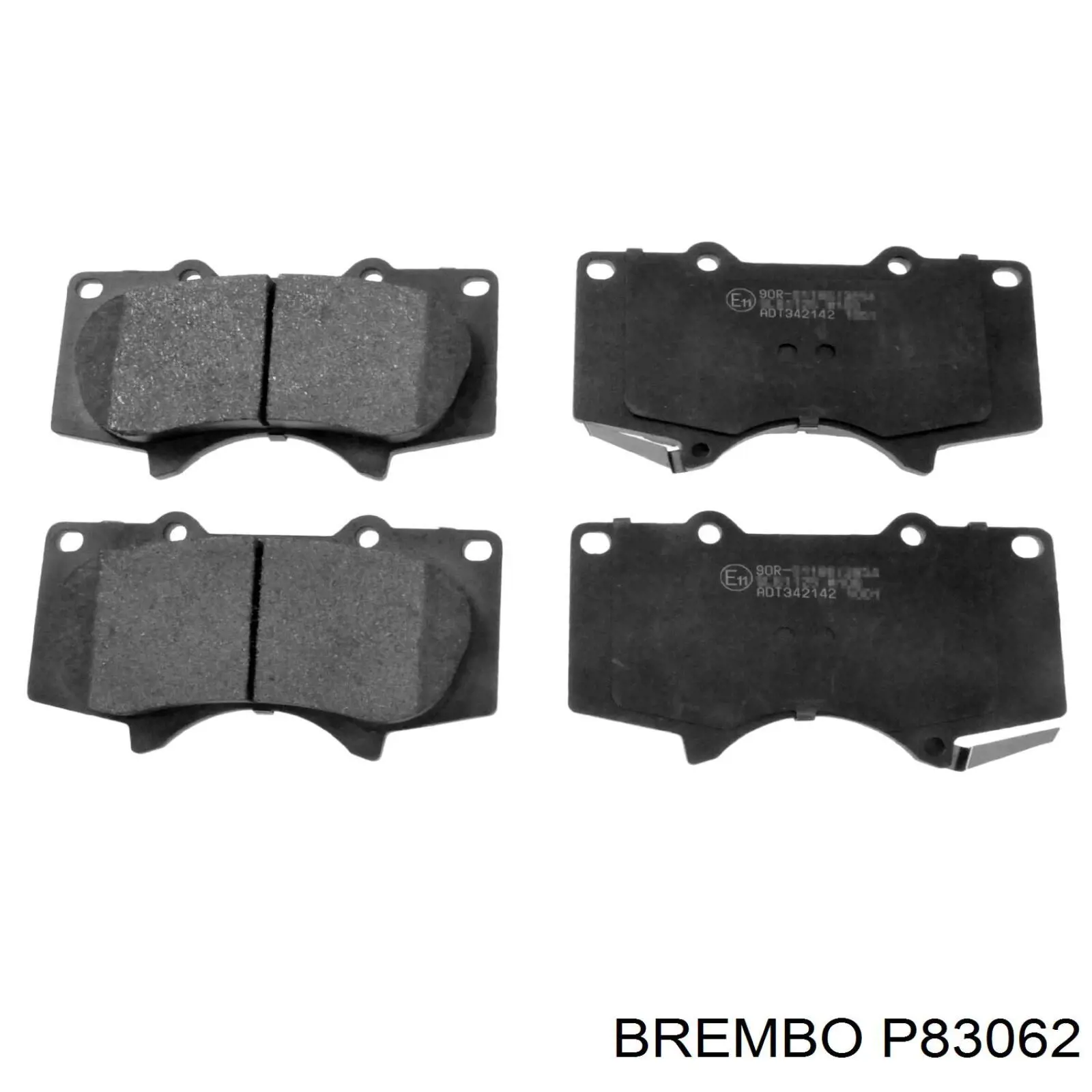 P83062 Brembo колодки гальмівні передні, дискові