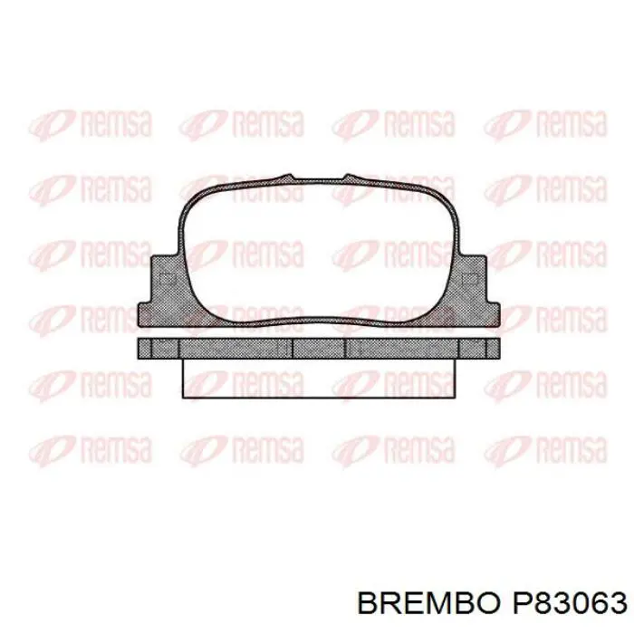 P83063 Brembo колодки гальмові задні, дискові
