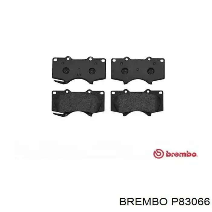 P83066 Brembo колодки гальмівні передні, дискові