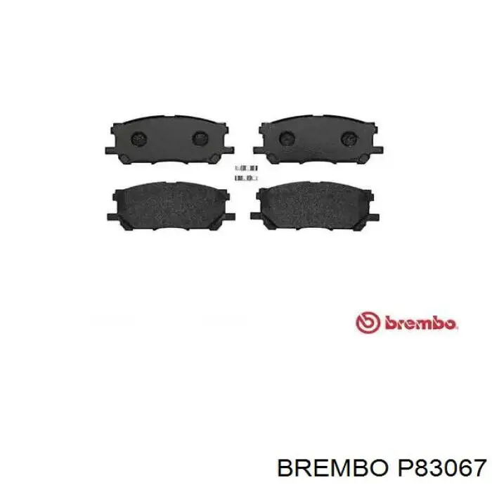 P83067 Brembo колодки гальмівні передні, дискові