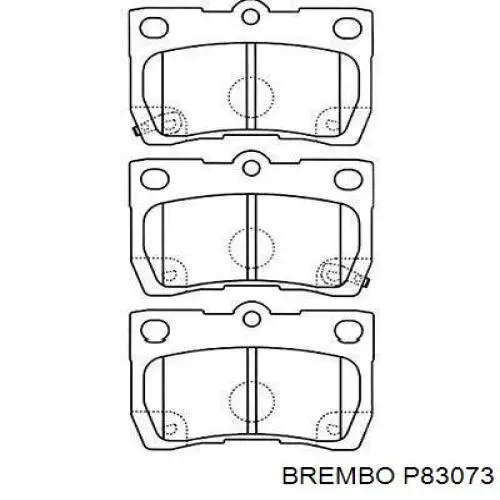 Задні дискові колодки Brembo P83073