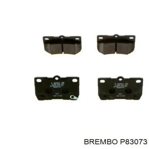 Задні гальмівні колодки P83073 Brembo