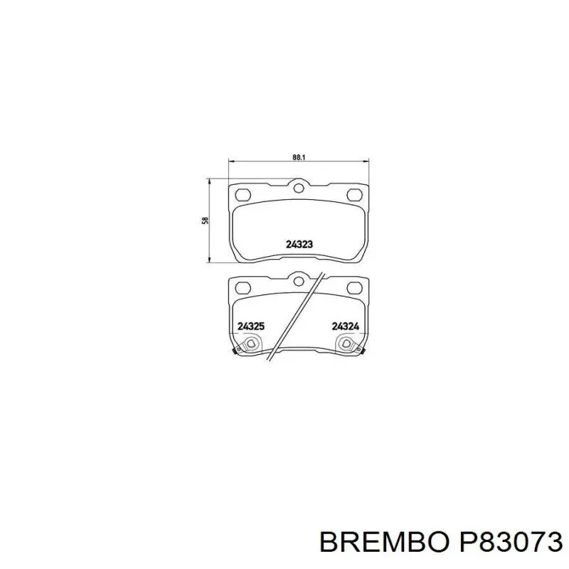 Купити P83073 Brembo Задні колодки