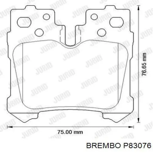 P83076 Brembo Колодки гальмівні задні, дискові