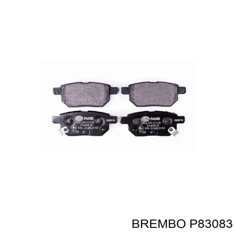Задні гальмівні колодки Brembo P83083 ціна, від 28.02 USD