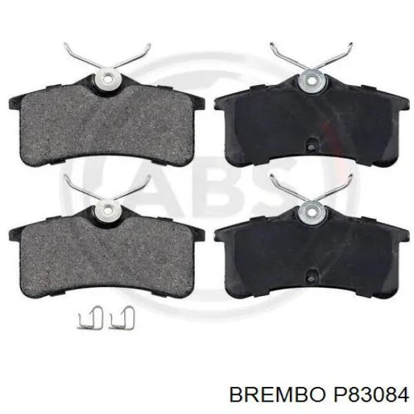 P83084 Brembo колодки гальмові задні, дискові