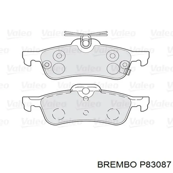 Задні гальмівні колодки P83087 Brembo