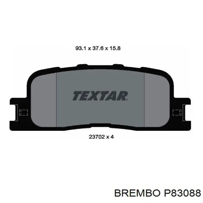 Купити P83088 Brembo Задні колодки
