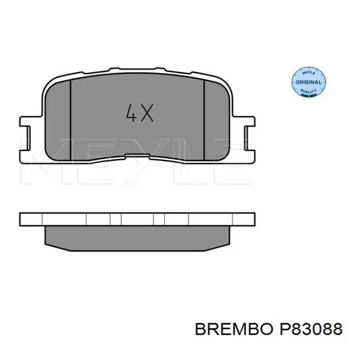 Задні гальмівні колодки P83088 Brembo