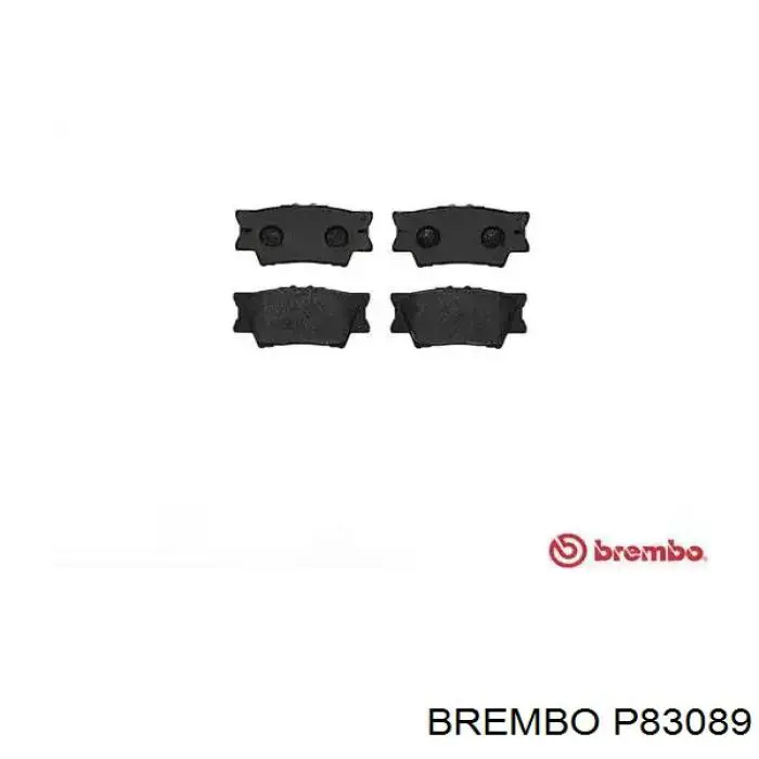 P83089 Brembo колодки гальмові задні, дискові