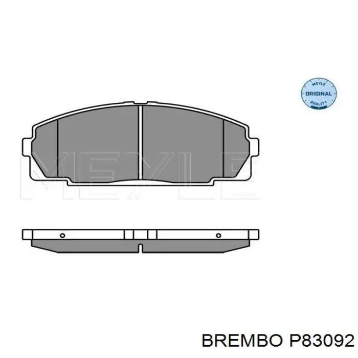 Передні тормозні колодки P83092 Brembo