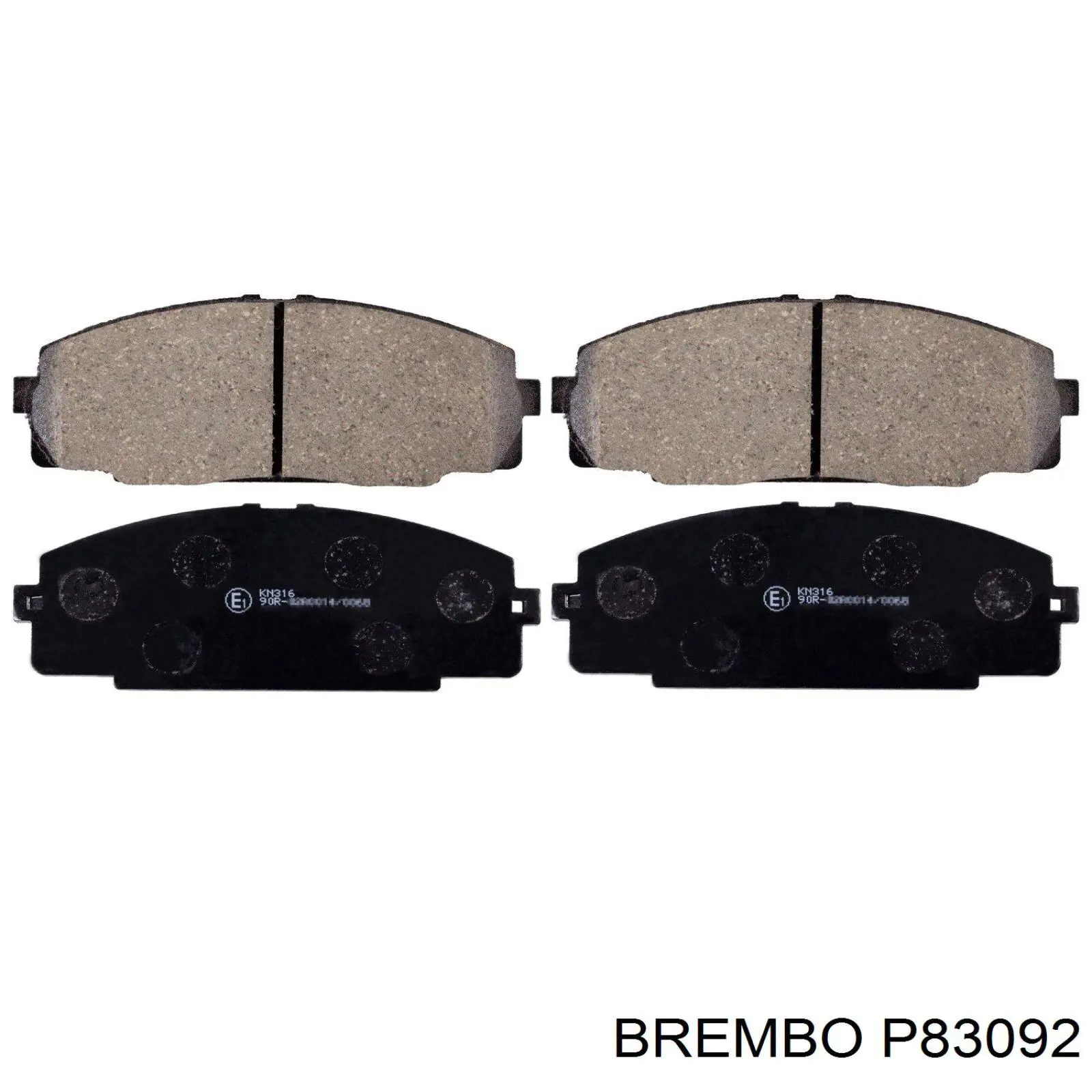 P83092 Brembo колодки гальмівні передні, дискові